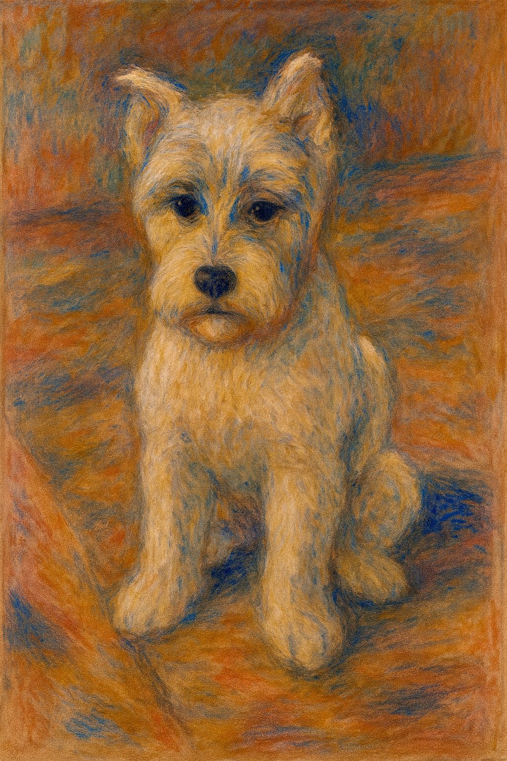 Joey painted in the style of Edgar Degas