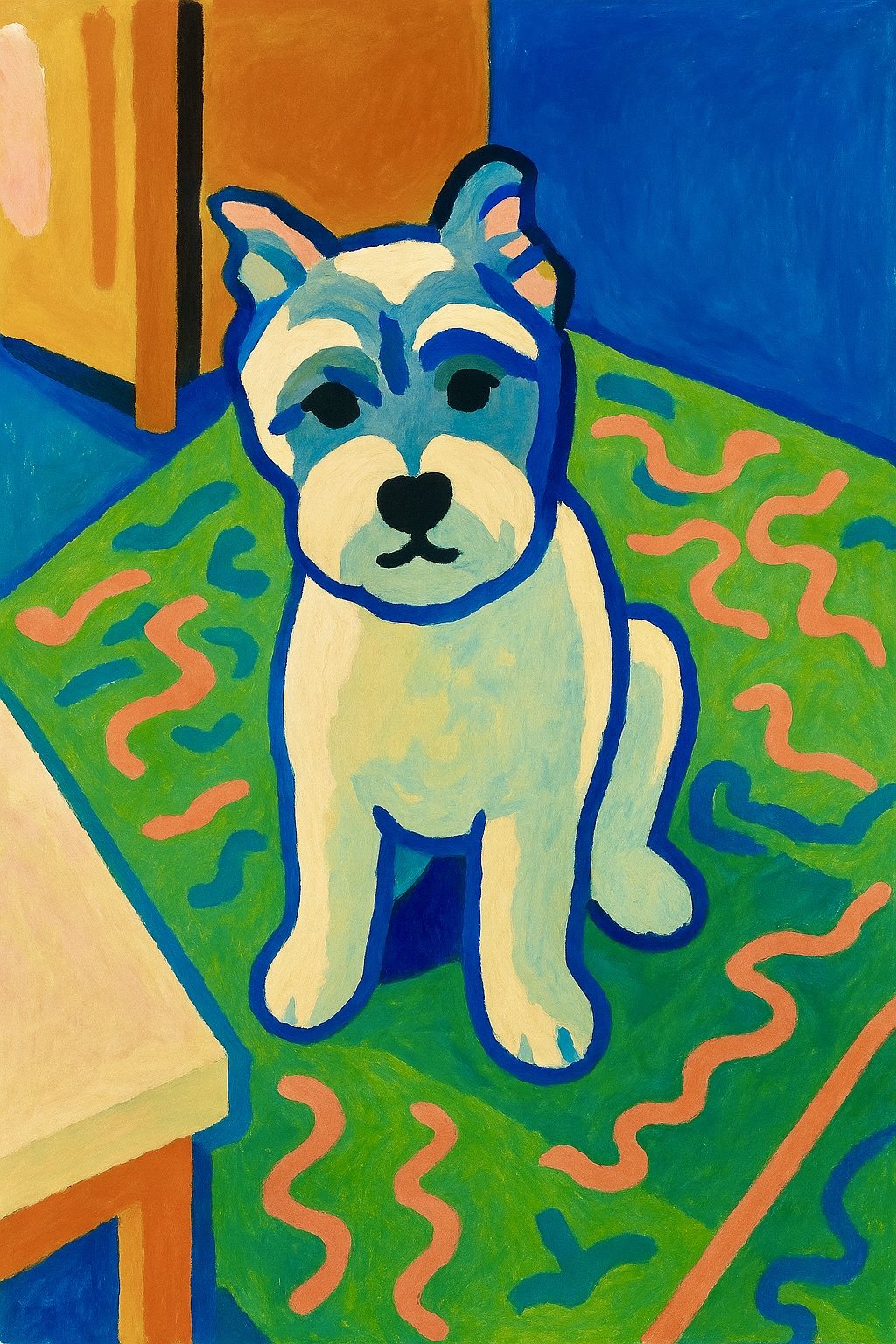 Joey painted in the style of Henri Matisse
