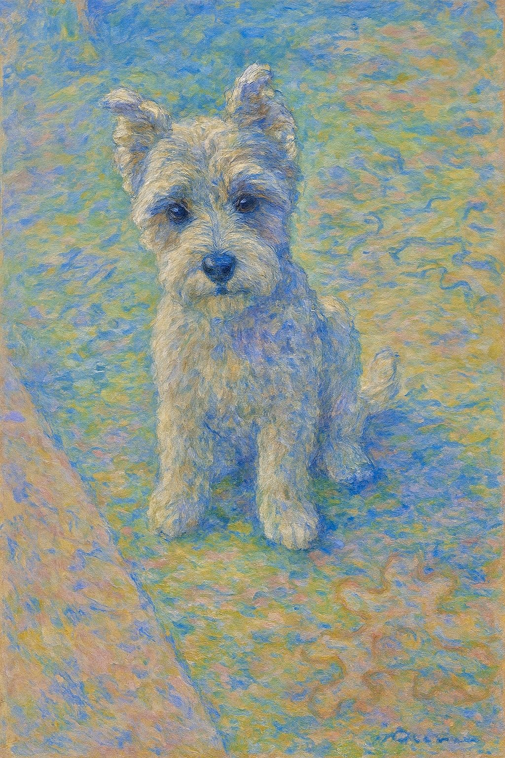 Joey painted in the style of Claude Monet